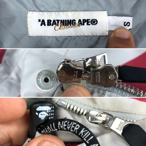 AW08 Bape Sta A Bathing Ape Monogram Grey Red Snowboard Jacket S - Picture 3 of 10