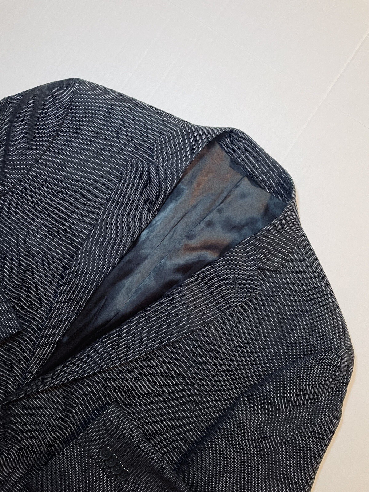 Marc Anthony Birdseye Blazer Sport Coat 2 Button Jacket Wool Silk Sz 40R