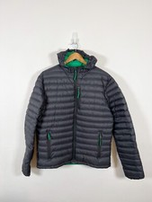 Mountain Warehouse Extreme Puffer Large Black Green Down Feather Packable Coat