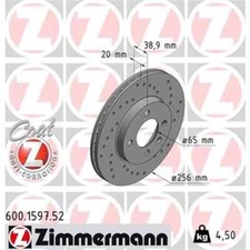 2x ZIMMERMANN Sport Z Bremsscheibe 600.1597.52