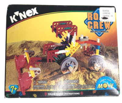 K'Nex Road Crew Kit Builds 3 Models 77 Pieces #10536 New Color Coded Instruction