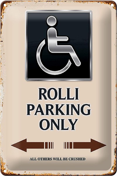 Blechschild Spruch 20X30 Cm Rolli Parking Only All Others Deko Schild Tin Sign-image