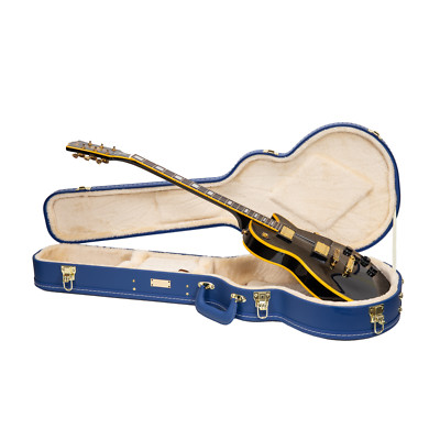 Crossrock Designer Series- Wooden Case for Les Paul Electric Guita-Vibrant Blue