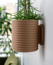 Banded Planter With Hidden Drip Tray/Hanging Wall Pot/Wall Mounted Planter Pot