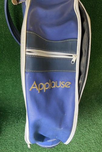 Applause Golf Bag 6-Way 5 Pockets Single Strap Zippers Work Great Retro Piece - Picture 9 of 14