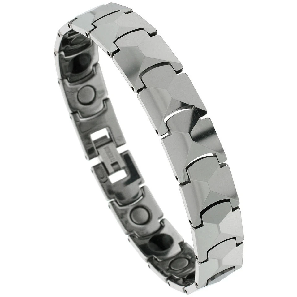 Bracelet Magnétique En Carbure De Tungstène Avec Des Facettes Libres - Photo 1/1