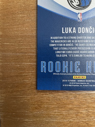 2018-19 Panini Donruss Luka Doncic Rookie Kings #20 PRESS PROOF SP Rookie RC NBA - Picture 11 of 12