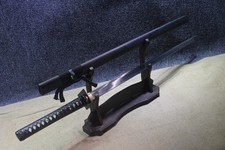 Espada japonesa Kurogane 9260 muelle plegado acero Kiriha Zukuri Ninjato Full Tang