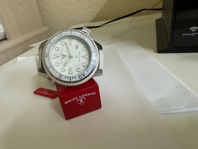 Swiss Legend Men's 21818D-02-WHT  Neptune white dial 52mm watch