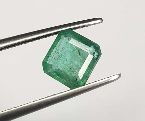 0.89 Ct Natural Emerald Zambian Square Cut Rich Green Luster Loose Gems - 第 4/10 張圖片
