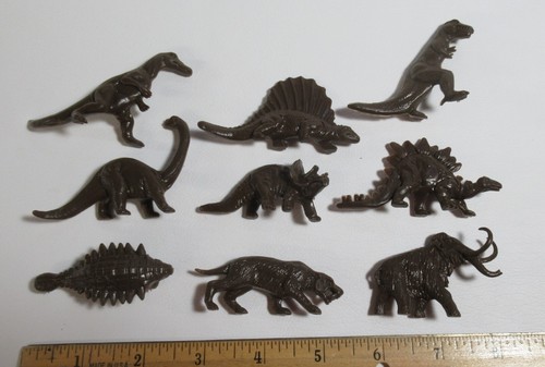 MPC Dinosaurs Plastic Vintage Prehistoric Figures Lot of 44, Gray Green, & Brown - Picture 8 of 8
