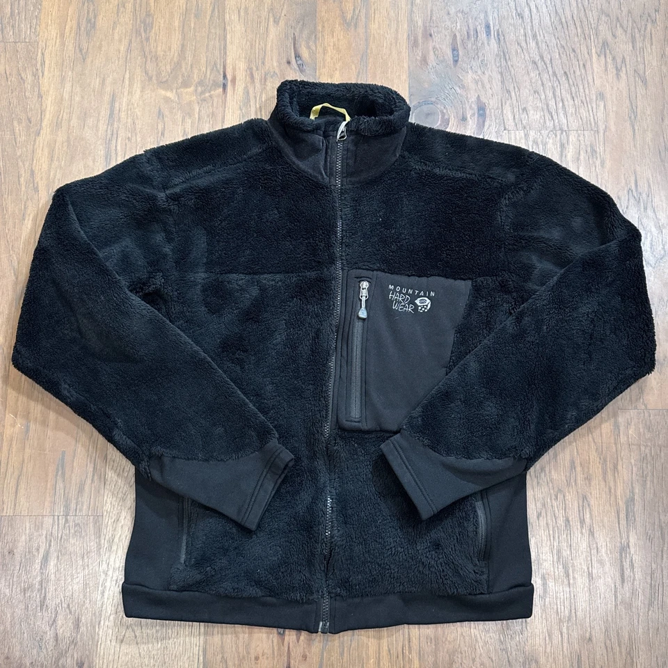 Chaqueta Mountain Hardwear Para Hombres XL Negra Cremallera Completa Alto Loft Sherpa Vellón Calce Ajustado Foto 2 de 4