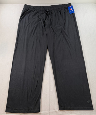 NWT Champion Plus Size Jersey Pants Womens 4X Black Sweatpants QM1243 Taper