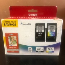 Genuine Canon PG-240XL / CL-241XL Ink Cartridge Combo Pack for Pixma Printers