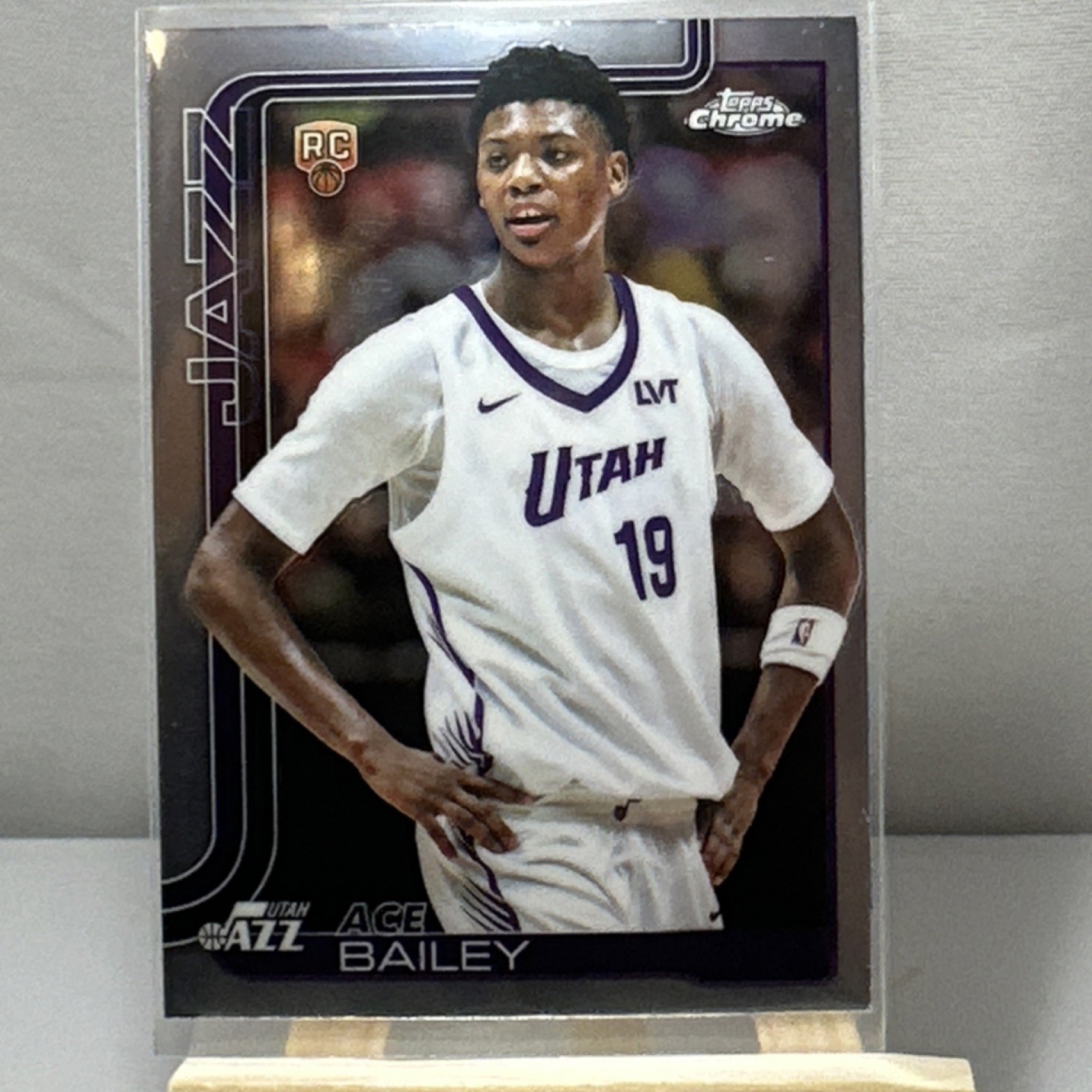 Topps 2025-26 Chrome Ace Bailey #255 Utah Jazz Rookie NBA Card
