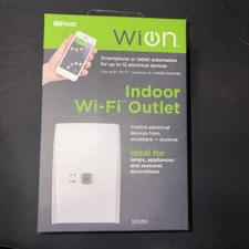 NEW WiOn 50050 Indoor Wi-Fi Outlet Wireless Programmable with smartphone 