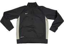 Nike Therma-Fit Core Fleece 1/4 Zip Pullover Black Gray Mens Large 455966-010