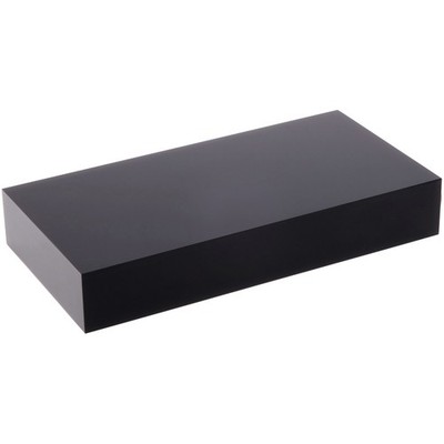 Plymor Black Polished Acrylic Rectangular Display Block, 1'' H x 4'' W x 8'' D