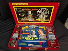 Erector Vintage No. 8 1/2 All-Electric Metal Set 1948 in Case w/ Parts, manual.