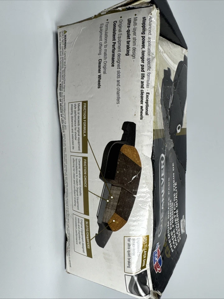 Car Quest 金色半金属前刹车片 GMKD154 Wearever — 第 3/4 张图片