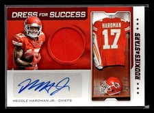 2019 Rookies/Stars Mecole Hardman Dress for Success Rookie Relic Auto /99 UX8577