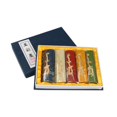 Set of 5 Colorful Ink Sticks 5 Colors Premium Ink Blocks for Chinese Calligraphy