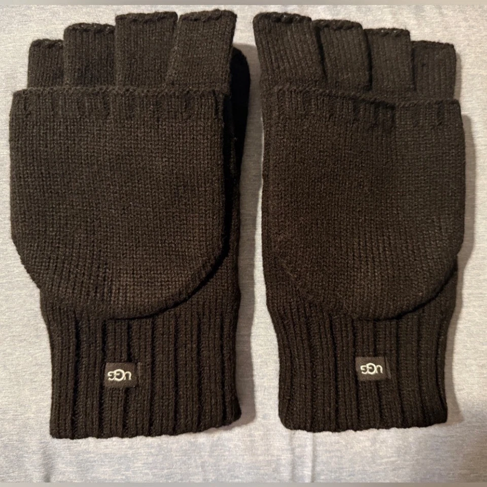 UGG Knit Flip Wool-Blend Mittens. NWOT - Black - Image 4 of 4