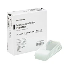 McKesson Glass Microscope Slides 1 X 3 Inch X 1 mm Frosted End 72 pcs