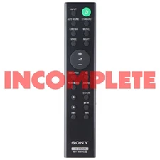 INCOMPLETE - Sony (RMT-AH411U) AV System Remote Control - Black