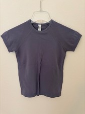 Athleta Girl Short Sleeve Active Top Size Small 7 Dusty Purple