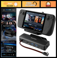 6-in-1 Docking Station for Steam Deck/ROG Ally, 4K 144Hz HDMI, 100W PD, 3x USB 3