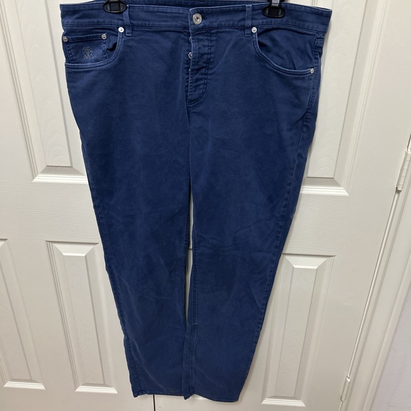 Brunello Cucinelli Blue Traditional Fit Denim EU56 / US 40