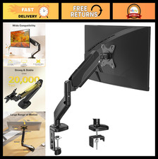 Adjustable Gas Spring Monitor Arm for 17-32" Screens, VESA Mount, Desk Clamp  G