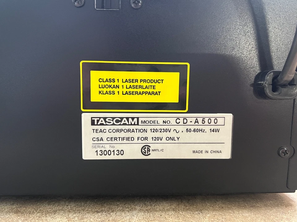 Tascam CD-A500 Dual Cassette Deck & CD Player - Image 4 of 4