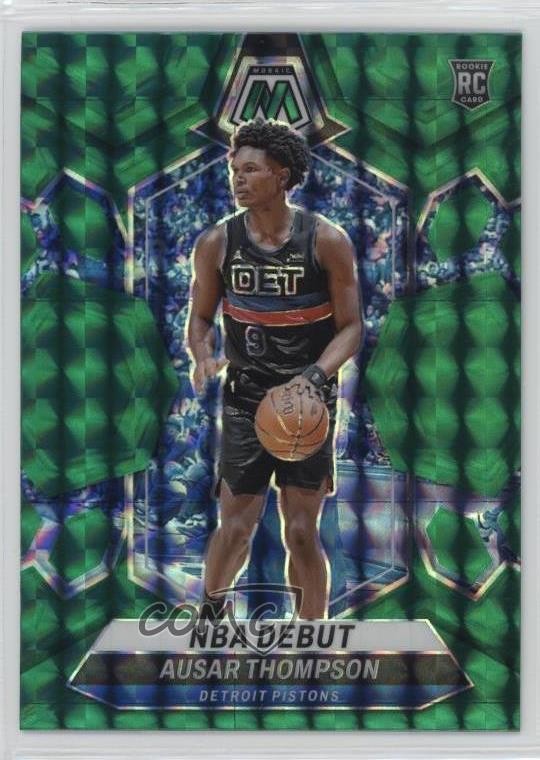 2023-24 Panini Mosaic NBA Debut Green Mosaic Prizm Ausar Thompson #262 1bv9