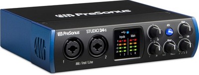 PreSonus Studio 24c USB-C Audio Interface - für Aufnahme, Streaming & Podcast.