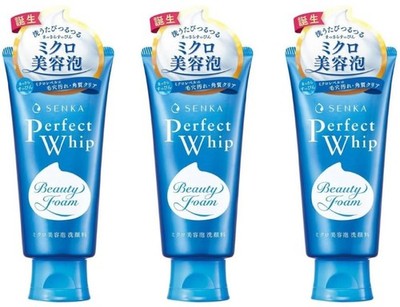 [US Seller]Senka Perfect Whip Cleansing Foam 4.23oz Set Of 3 White Floral Scent