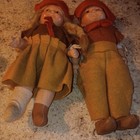 Antique Madame Hendren Googly Eyed Watermelon Smile Doll 10" Pair Tagged — photo 4