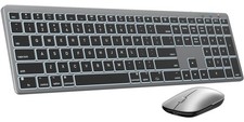 SABLUTE Bluetooth Keyboard and Mouse for Mac   7-Color Backlit, Multi-Device,...