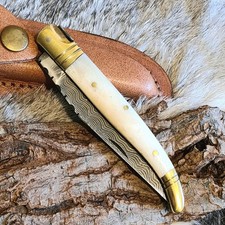 Laguiole Damastmesser Taschenmesser Damaszener Klappmesser Rostfrei  (LG34)