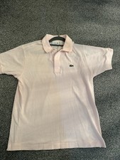 Lacoste Men's Pink Polo Shirt Size 4 Medium