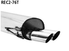 Bastuck Sportauspuffanlage Renault Clio 2 1.4l 16V + Diesel 2x76mm scharf