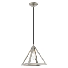 Livex Lighting - Pinnacle - 1 Light Pendant In Geometric Style-17 Inches Tall