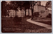 Jacksonville Illinois Main Building Insane Hospital Asylum Postcard
