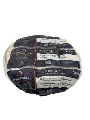 Copperweld 12/2 NM-B Solid Copper Clad Aluminum Wire 250ft 600V