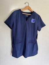 Scrubstar Scrub Top, Women's Size Medium, Gray, Premium Scrubwear, Zip Pockets