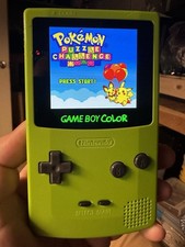 Gameboy Color with OLED Laminated Touch Screen Kiwi Green OEM housing