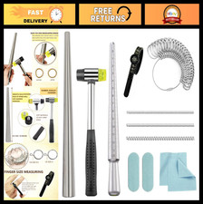 Metal Ring Sizer Tool Kit - Adjustable Mandrel  Mallet for Ring Repair  Sizing