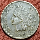 1868 Indian Head Cent 1C Copper Coin Nice XF/AU Details