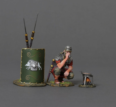 THOMAS GUNN ROM187C - Römische Küche mit grünem Schild - Druckguss Metall Figur